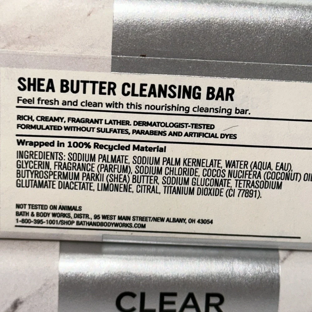 NWT Bath & Body‎ Works Clear Horizon soap 5 oz. Shea butter cleansing bar Men’s